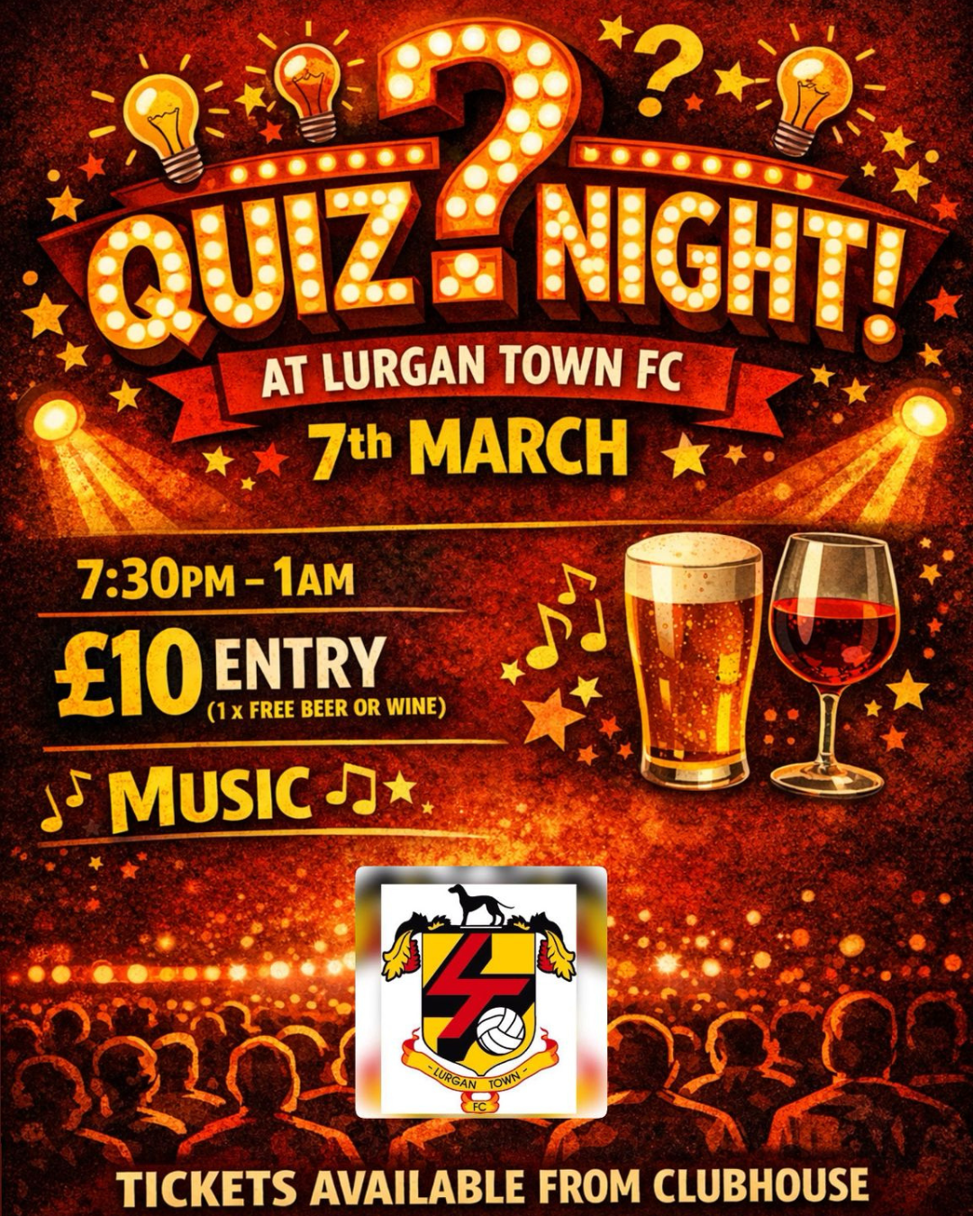 Lurgan Town FC Quiz Ticket