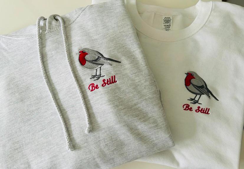 Be Still Pink Robin Sweatshirt