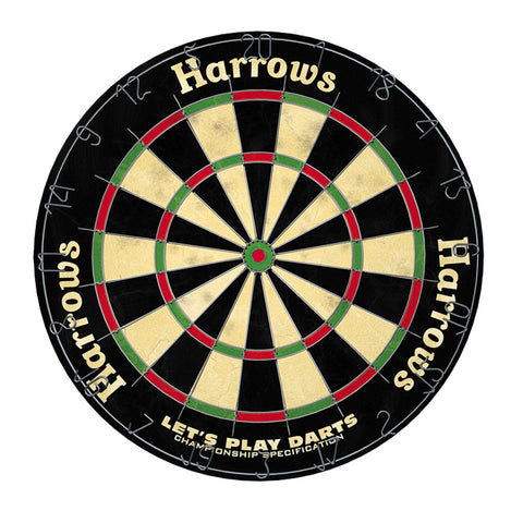 Harrows Lets Play Darts Bristle Board Game inc 2 Sets of Darts